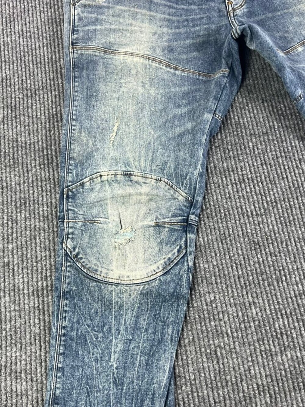 G Star Raw 5620 3D Skinny Zip Knee Jeans Mens 40x32 Denim - Picture 2 of 15